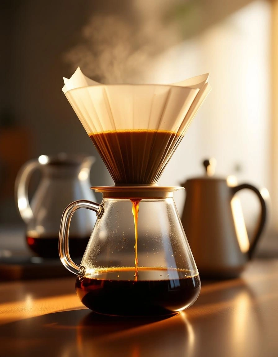 ドリップコーヒーの抽出シーン