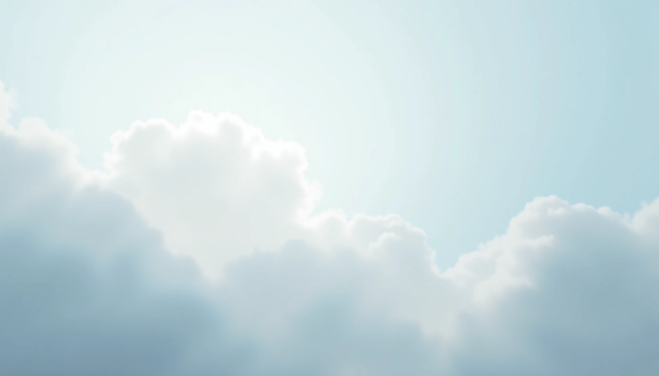柔らかい曇り空のグラデーション